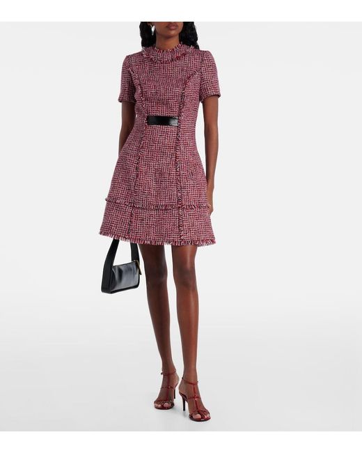 Safiyaa Red Tweed Minidress