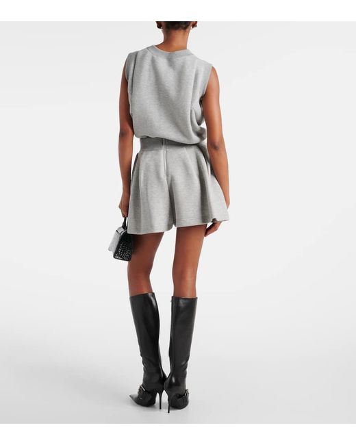 Shorts in misto cotone di Sacai in Gray