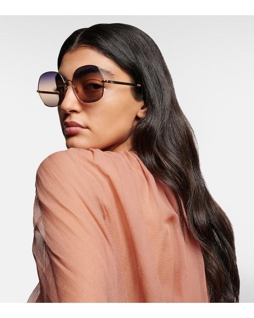 Chloé Multicolor Aly Oversized Sunglasses