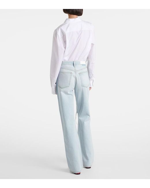 Re/done Blue Loose High-Rise Straight Jeans