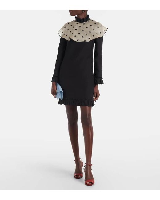 Valentino Black Minikleid Aus Crepe Couture