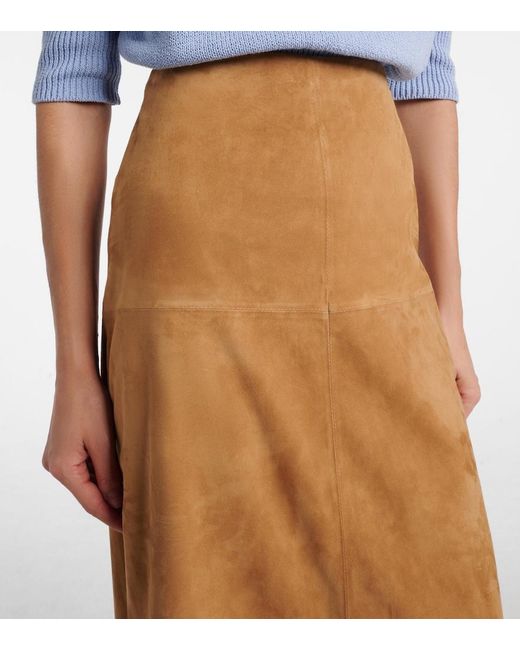 Proenza Schouler Brown Leather Midi Skirt