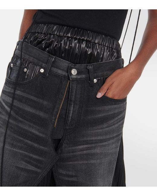X Levi's Falda Midi En Denim A Capas Junya Watanabe de color Black
