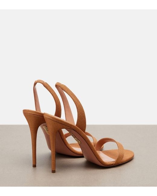 Aquazzura Brown So Nude Slingback Sandals