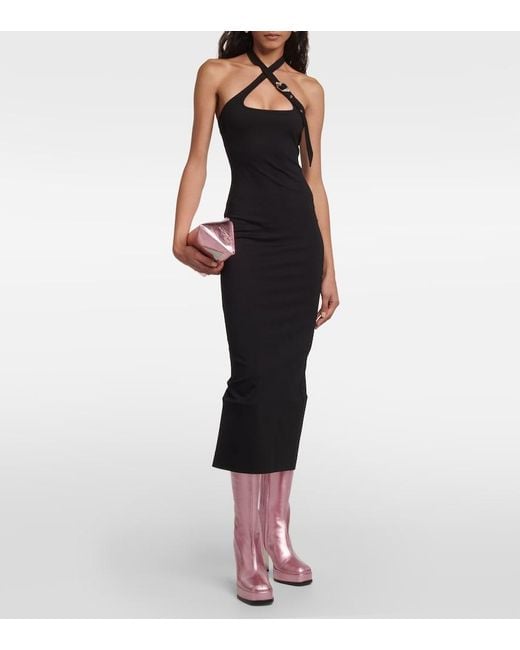 NODALETO Pink Angel Metallic Leather Knee-High Boots
