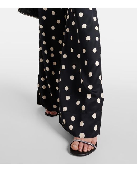 Stella McCartney Black Polka-dot High-rise Wide-leg Pants
