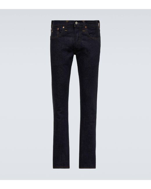 RRL Blue Low-rise Slim Jeans for men