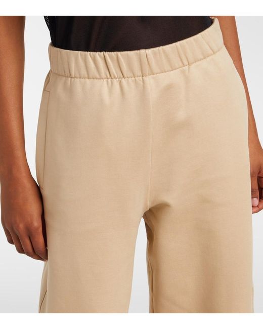 Pantalones Anchos Filovia De Seda Y Algodon Max Mara de color Natural