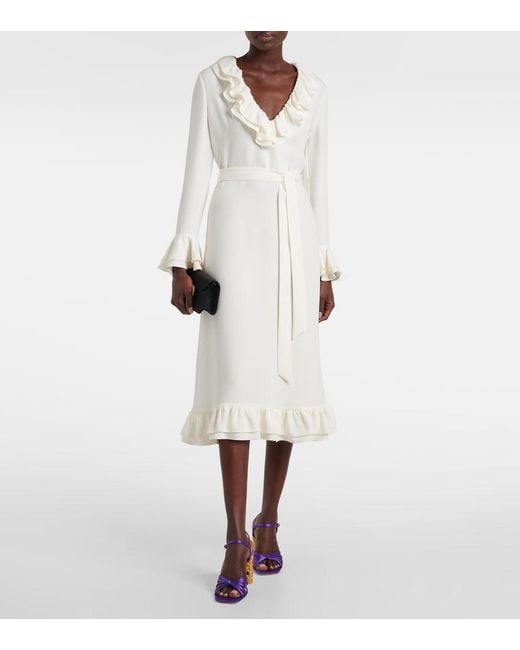 Valentino White Cady Couture Midi Dress
