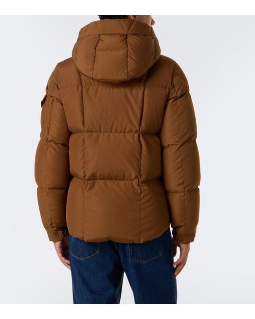 Moncler Brown Hooded Down Jacket for men