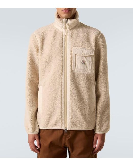 Moncler Natural Fleece Zip-Up Cardigan for men