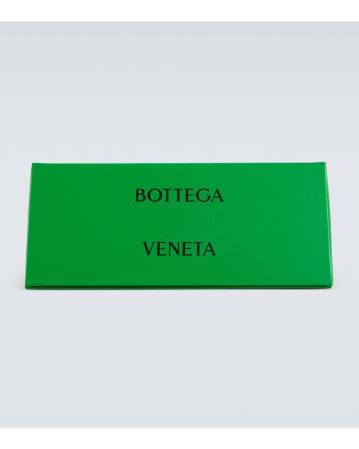 Bottega Veneta Green Mask Flat-top Sunglasses for men