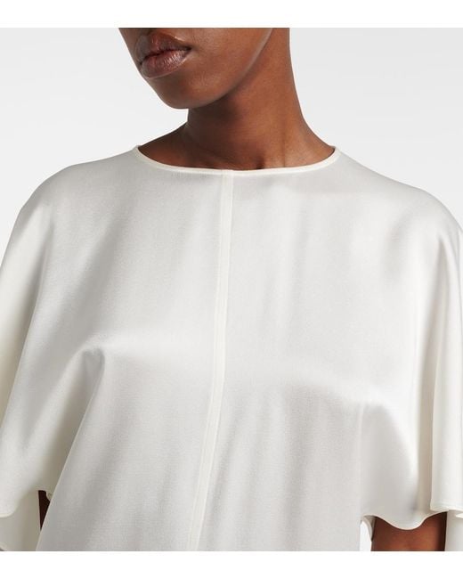 Stella McCartney White Open-Back Satin Top
