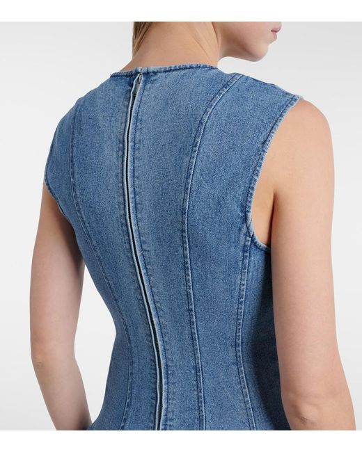 Jonathan Simkhai Blue Bowen Denim Maxi Dress