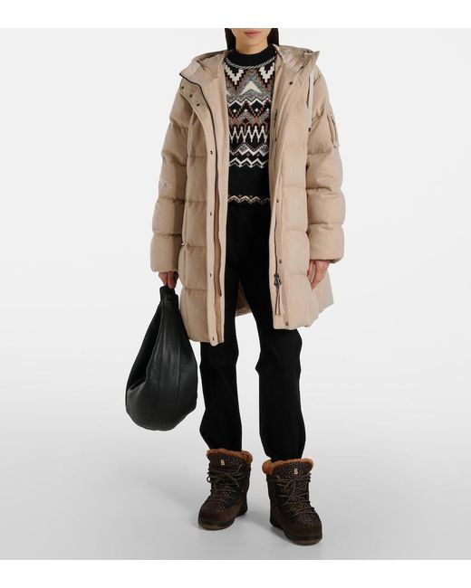 Bogner Black Verbier Shearling-Trimmed Suede Ankle Boots