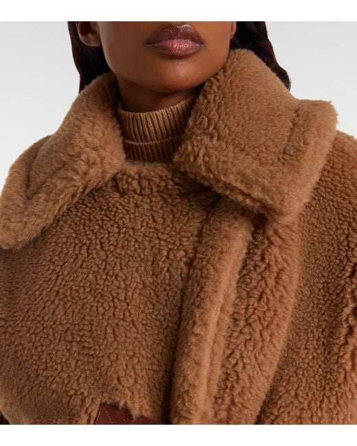 Max Mara Brown Cape Newbab Aus Kamelhaar Und Seide