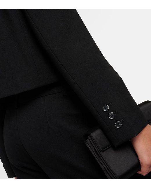 Velvet Black Anya Cropped Blazer
