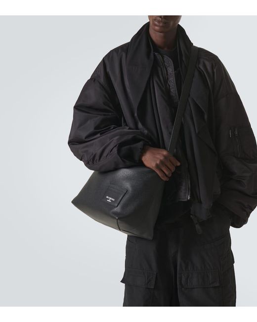 Balenciaga Black Credit Messenger Bag Large for men