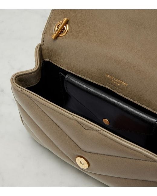 Borsa A Spalla Loulou Mini di Saint Laurent in Green