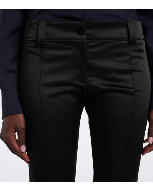 Gucci Black Satin Flared Pants