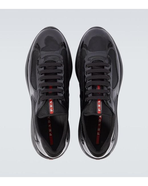Prada Black Patent Leather Sneakers for men