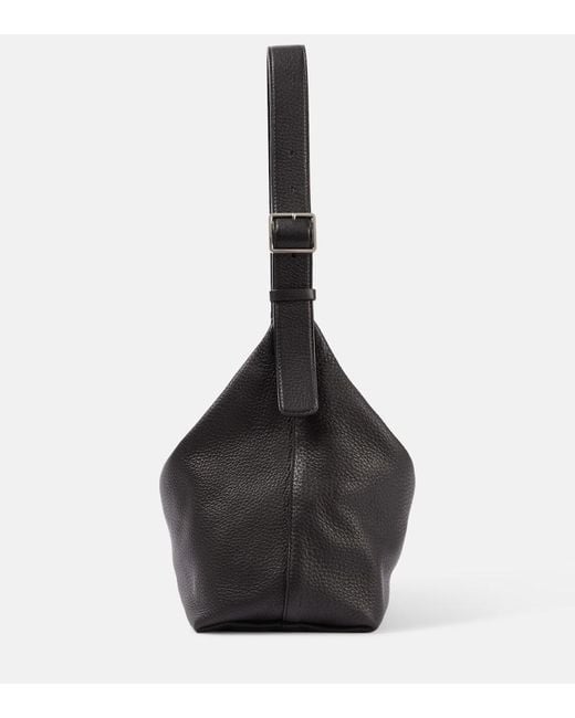 The Row Black Isa Leather Shoulder Bag