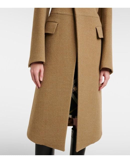 Manteau en laine Burberry en coloris Natural