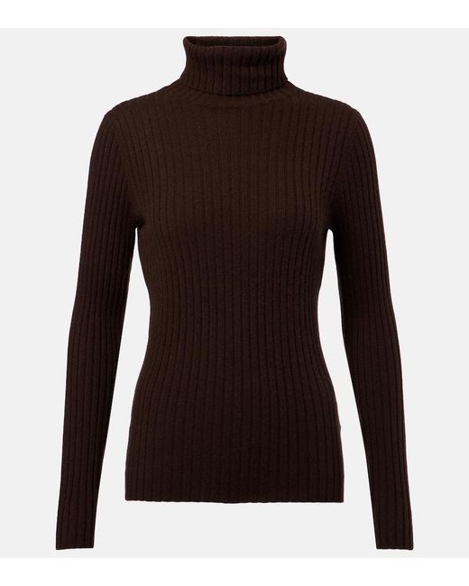Jardin Des Orangers Black Ribbed-Knit Cashmere Turtleneck