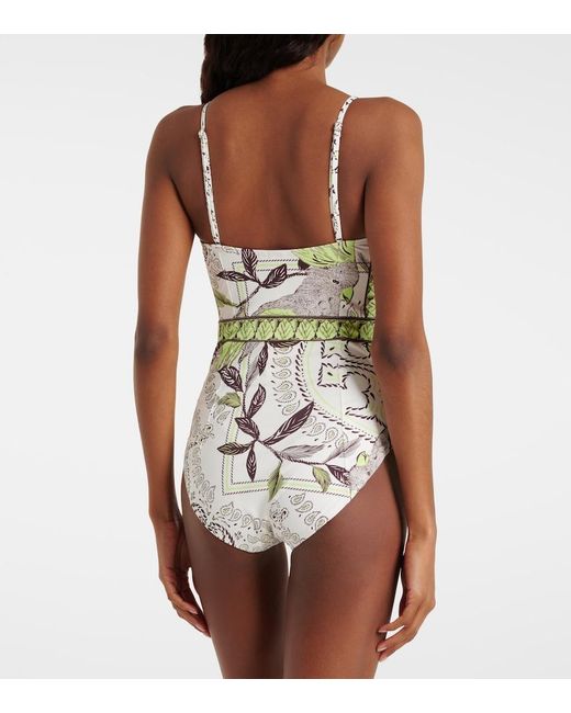 Tory Burch White Printed Swimsuit
