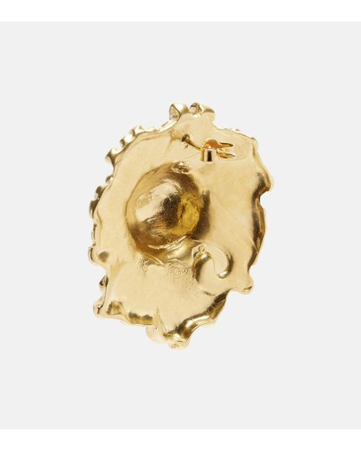 YSSO Metallic Ilios 24Kt-Plated Earrings