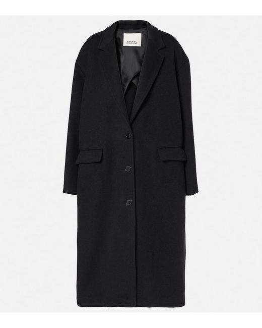 Isabel Marant Black Efezia Wool-Blend Coat