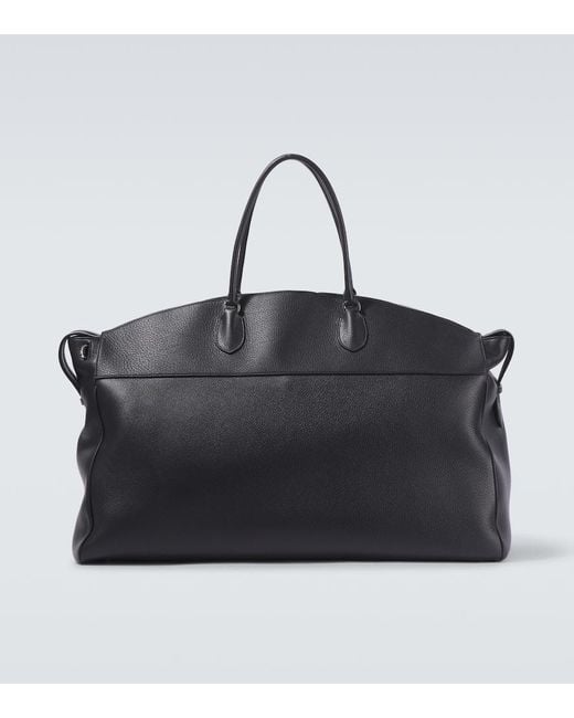 The Row Black George Xl Leather Duffel Bag for men