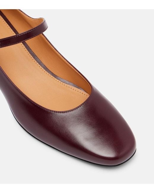 Tod's Brown Mary-Jane-Pumps Aus Leder
