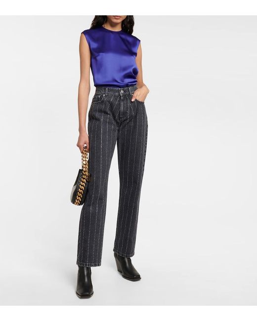 Stella McCartney Blue Satin Top