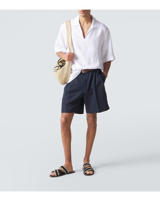 Orlebar Brown White Vincent Linen Shirt for men
