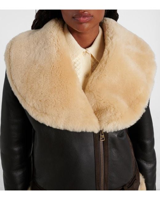 J.W. Anderson Black Shearling-Trimmed Leather Jacket