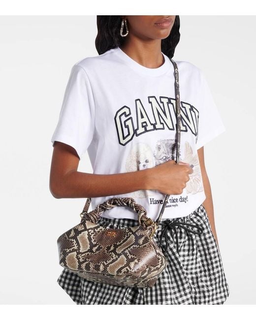 Ganni Metallic Tote Bag Bou