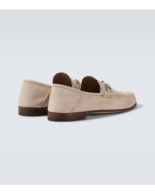 Mocassini Gigi Horsebit di Gucci in White da Uomo