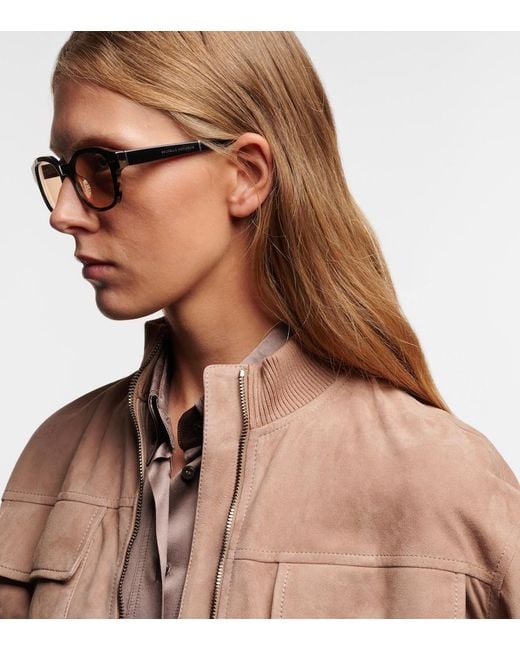 Brunello Cucinelli Brown Sartorial Sunset Square Sunglasses