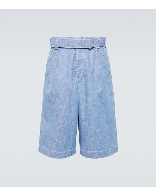 Shorts cargo denim plisados oversized KENZO de hombre de color Blue
