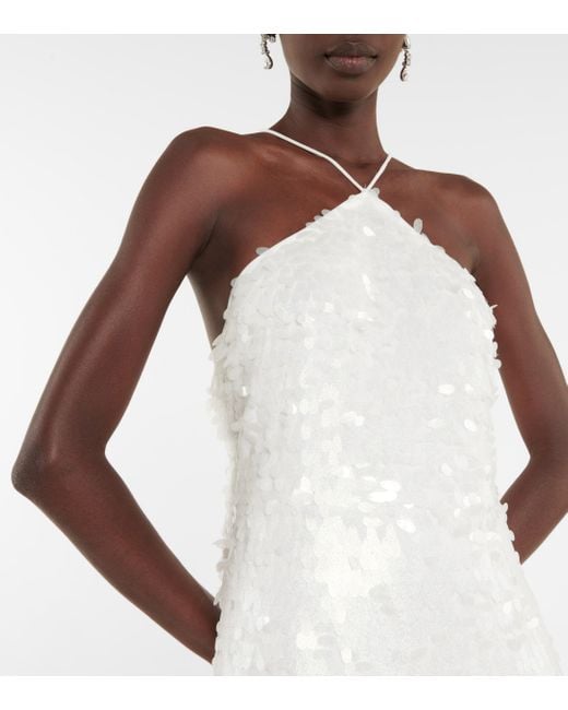ROTATE ワンピース Bridal sequined cutout midi dress990951 Bridal sequined cutout midi dress in white - Rotate | Mytheresa