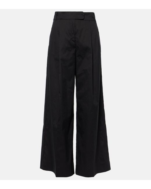 Pantalon ample Cassia en coton melange Max Mara en coloris Black