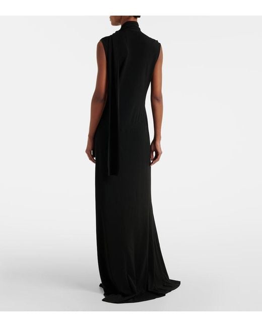Robe Longue Avec Echarpe Plan C en coloris Black