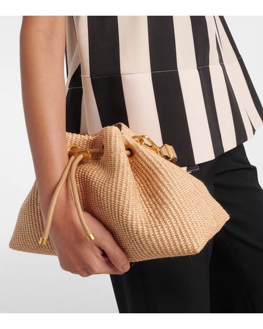 Borsa A Spalla Cinch M di Jimmy Choo in Natural