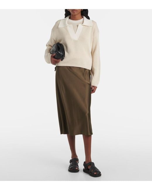 Joseph Natural Striped Cotton Polo Sweater