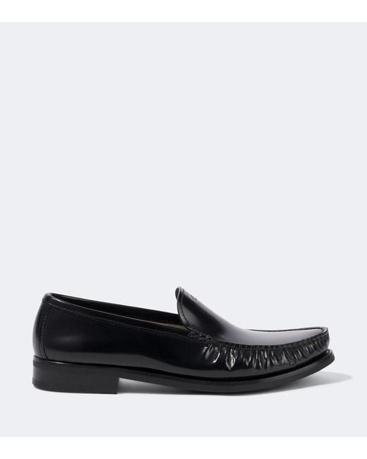 Prada Black Leather Loafers for men