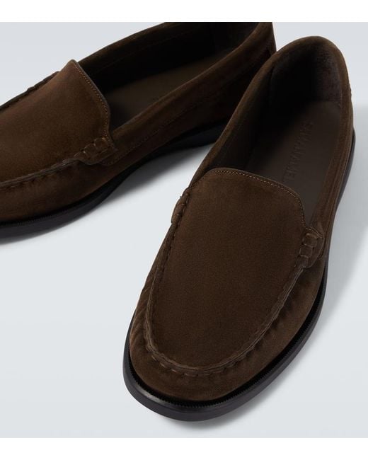 Saman Amel Loafers City Aus Veloursleder in Black für Herren