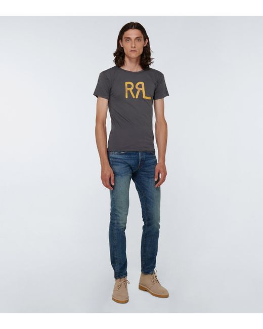 RRL Logo Short-sleeved Cotton T-shirt 