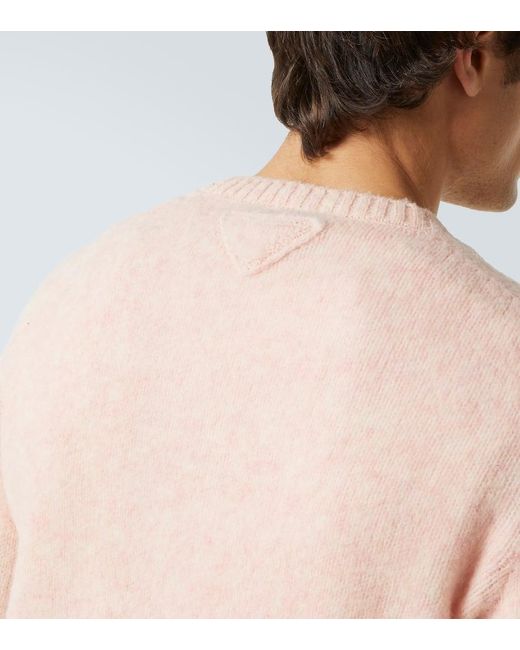 Prada Natural Virgin Wool Sweater for men