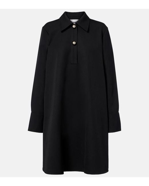 Jil Sander Black Wool Polo Dress